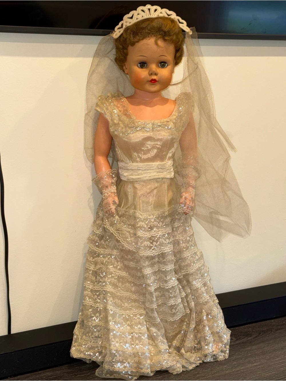 Betty The Beautiful Bride Doll 30in Blonde Vinyl De Luxe Toy Antique with box